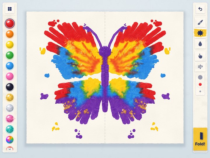 A butterfly print on iPad