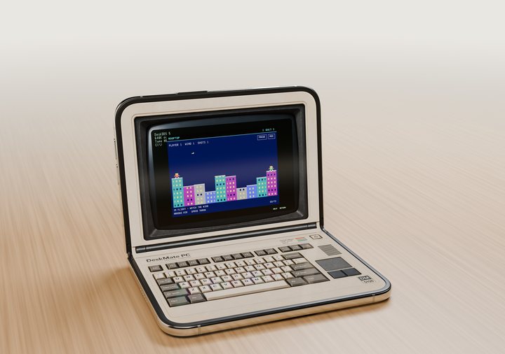 An IBM PC-style game
